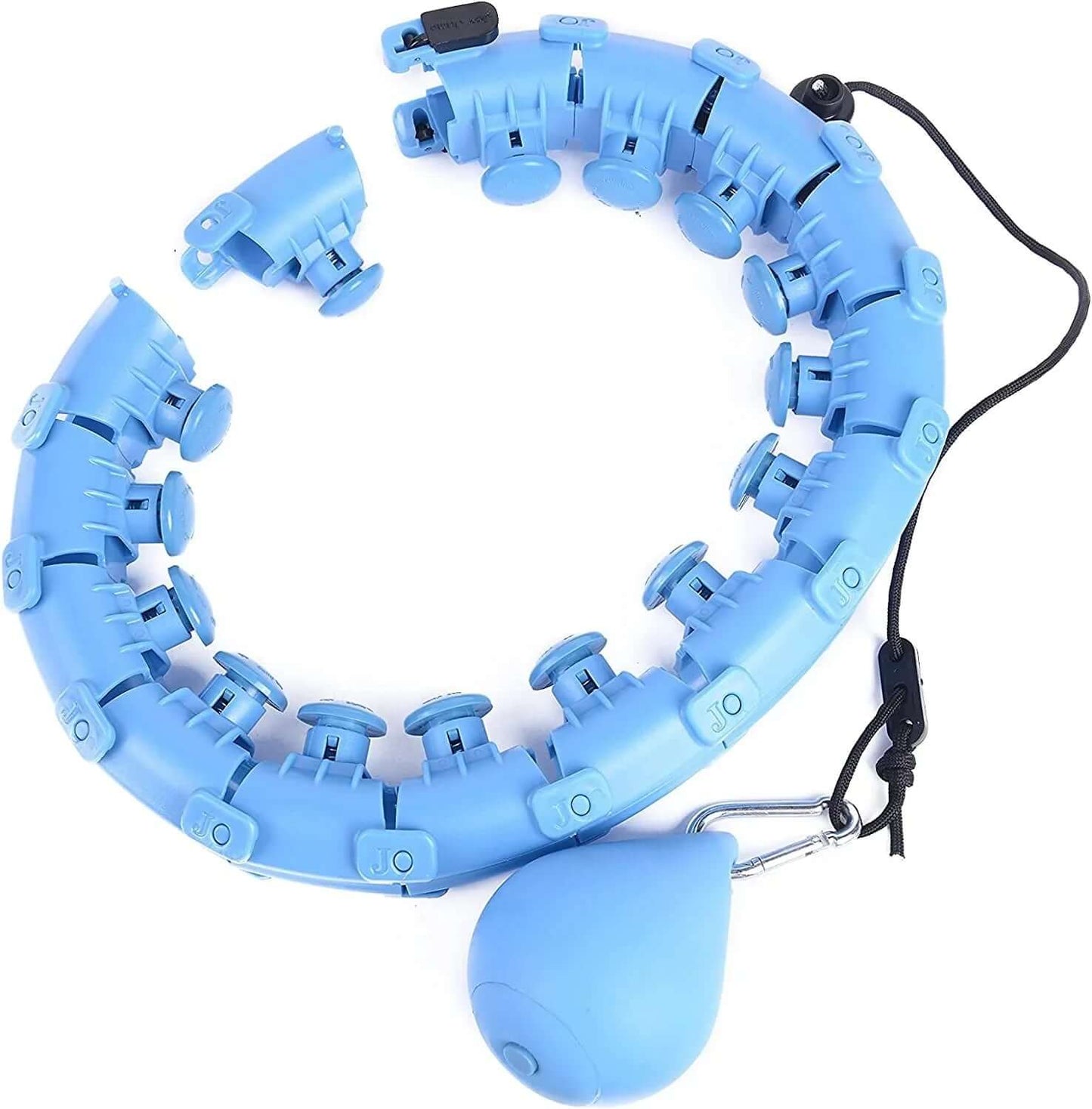 adjustable weighted hula hoop practices.