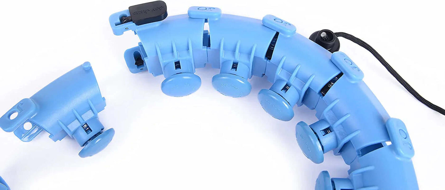 adjustable weighted hula hoop practices.