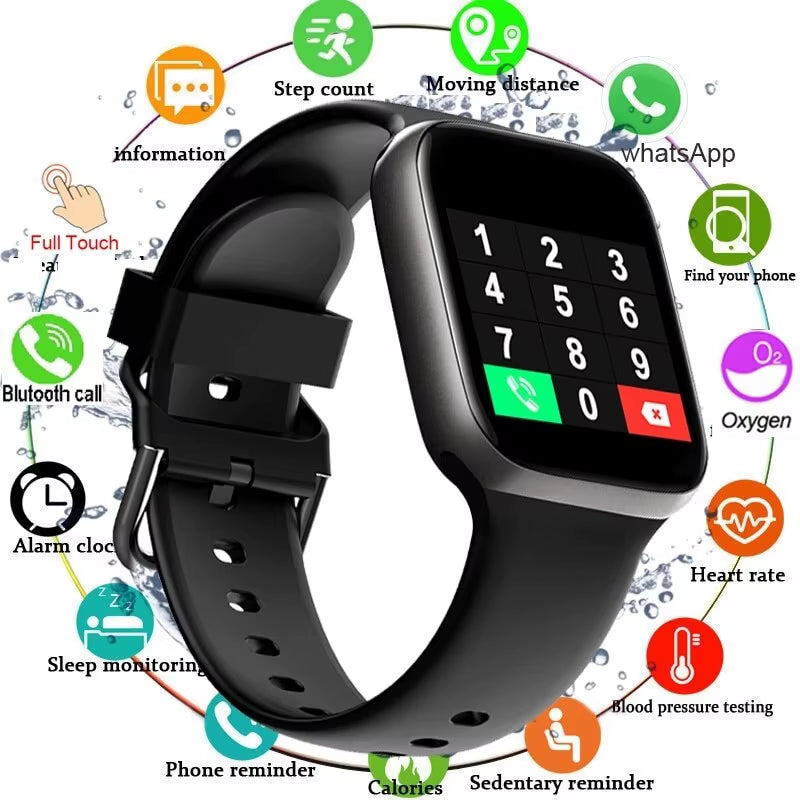 116Plus Smart Watch Men and Women Full Touch Screen Sport Fitness Watch Man IP67 Waterproof Bluetooth for Ios Android Smartwatch