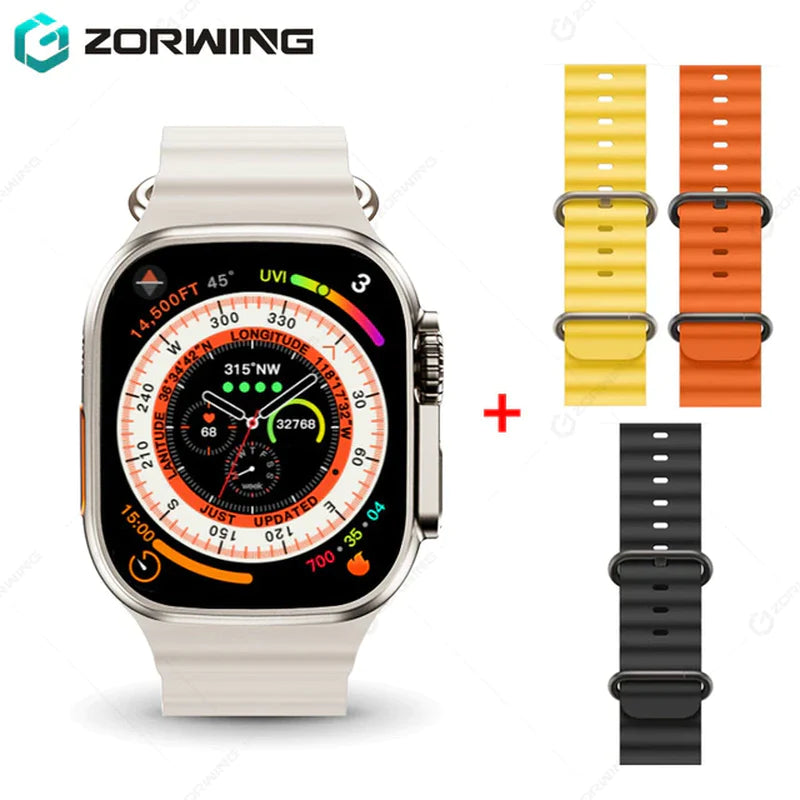 H11 Ultra Smart Watch Men 49Mm GPS NFC Smartwatch Titanium Alloy 173 Sport Mode Fitness Watch for Android IOS with Strap Lock