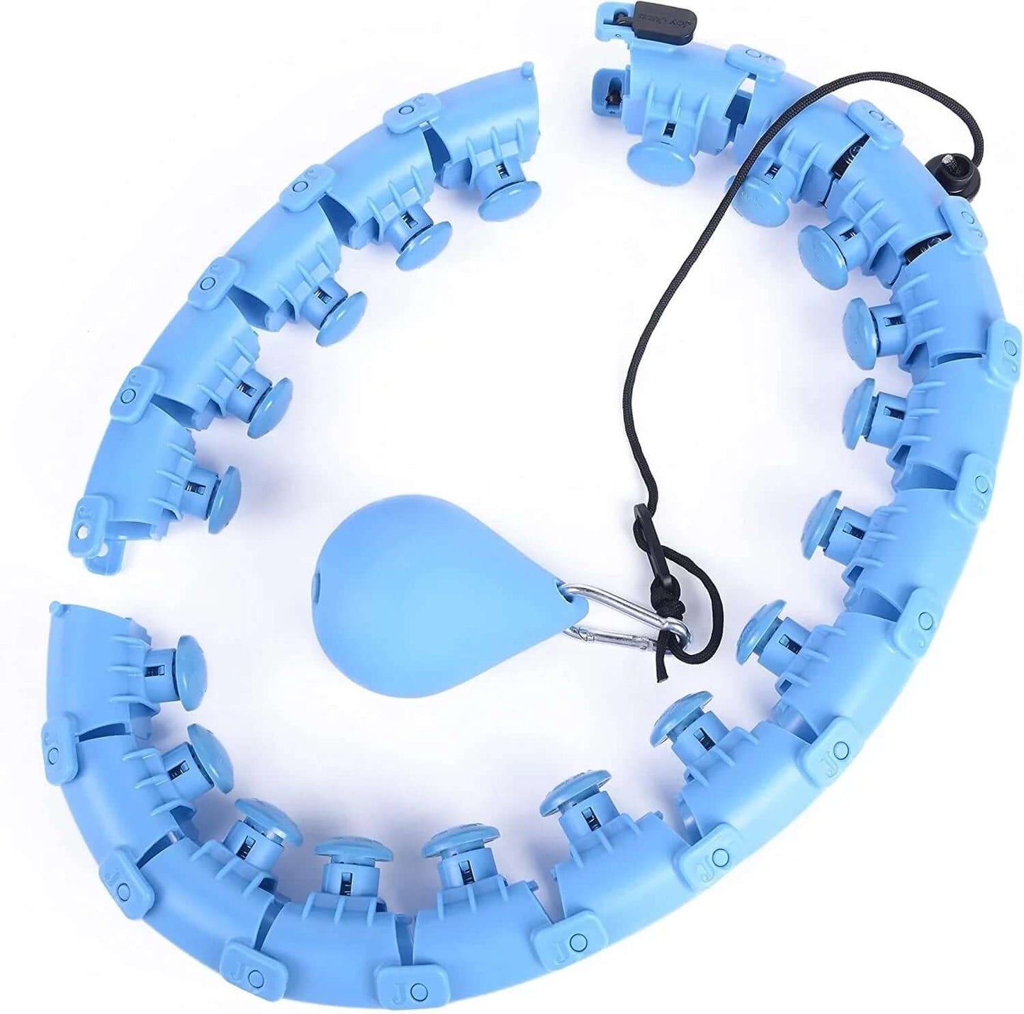 adjustable weighted hula hoop practices.