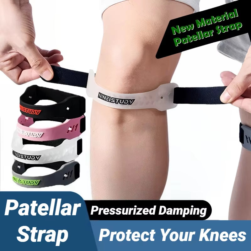 Adjustable PVC Knee Patellar Band Tendon Support Strape Brace Shock Absorption Compression Strap Pads Sport Protection