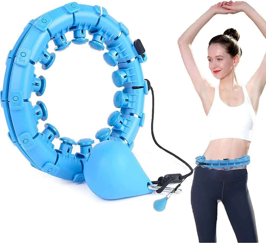 adjustable weighted hula hoop practices.