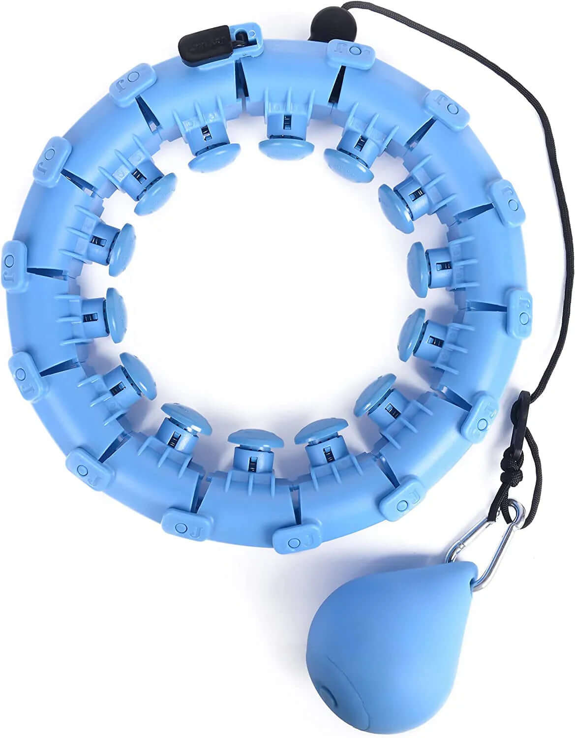 adjustable weighted hula hoop practices.