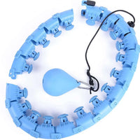 adjustable weighted hula hoop practices.