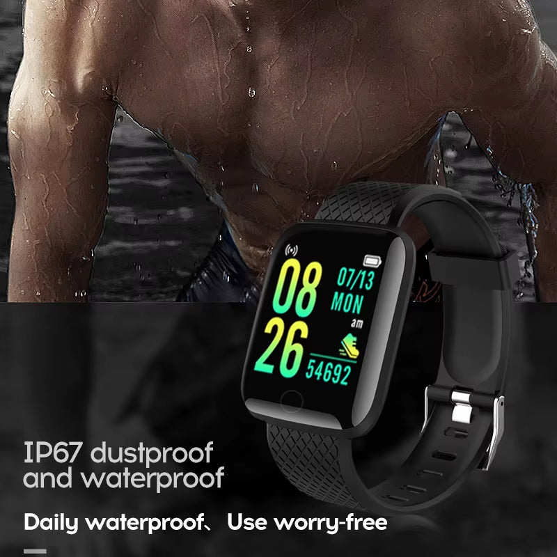 116Plus Smart Watch Men and Women Full Touch Screen Sport Fitness Watch Man IP67 Waterproof Bluetooth for Ios Android Smartwatch