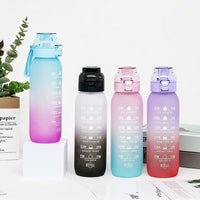 LUSQI 1PC 1000ML Flavor Water Bottle with Straw with 5PCS Flavor Pods Fashion Fitness Water Bottle for Outdoor Activities Sports