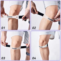 Adjustable PVC Knee Patellar Band Tendon Support Strape Brace Shock Absorption Compression Strap Pads Sport Protection