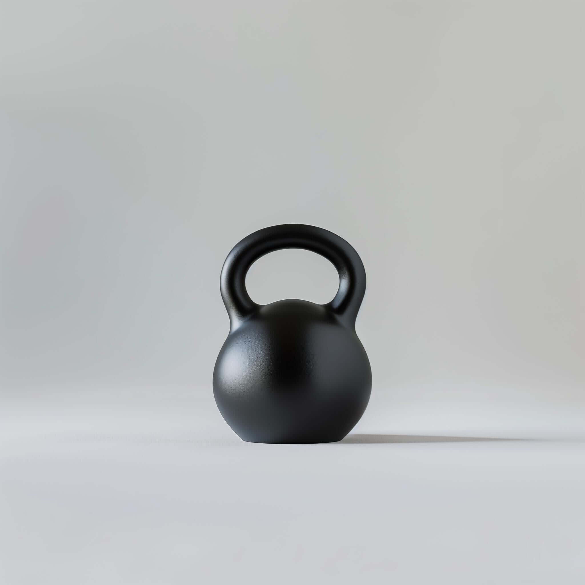Kettlebell for fitness and equipment, durable cast iron design with a sturdy handle for strength training.